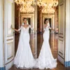 Vestidos de Novia Mermaid Bröllopsklänningar Vinage 2019 Sheer Neck Illusion Back Robe de Mariage Bridal Gown med Sleeve Lace Casamento