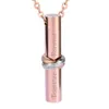 HLN9944 2 anneaux ensemble tenir l'urne cylindrique tenir les cendres urne souvenir bijoux commémoratifs urne de crémation pendentif collier pour animal de compagnie humain A2306