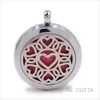 Hollow heart Magnetic Perfume Aromatherapy essential oil Diffuser Locket XX60 Hollow locket pendant (with chain & Felt Pad randomly freely)