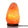 Himalaia Natural Cristal Rock Salt Lâmpada Com Genuine Bulb Base de madeira purificador de ar Luz decorativa com Plug Mudar 1-2kg 2-3 kg 2pcs