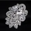 Nouveau Broche De Mariage Bouquet Broche En Gros grande fleur en argent vintage Broches En Cristal Autrichien Mode Hot Big Broach gratuit DHL