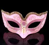 Maskerade boll dans mask mode kvinnor kostym fancy dress prom eye mask mardi party bröllop masker guld glitter kant favoriserar