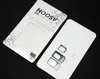 4 i 1 Noosy Nano SIM-kortadapter Satser Micro Standard SIM-kort Verktyg SIM-kort Pin Androidiphone med Retail Box 1000PCS