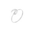 Everfast 10pc/Lot Fashion Tjock Half Moon Rings Gold Silver Rose Gold Plated Simple Smycken Män Kvinnor Sailor Jewelry EFR083 Fatory Price