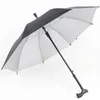 Freienregenschirm, Mode und schöne schwarze automatische Krücke-Regenschirm-praktische Spazierstock-Regenschirme mit langem Griff dauerhaft