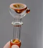 Poignée Tuyaux en verre coloré Mur lourd Verre design cuillère à main barboteur pipe pour herbe sèche