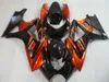 ABS Plastmakare för SUZUKI GSXR1000 07 08 Vinröd Svart Fairings Set GSXR1000 2007 2008 OT18