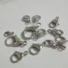 Factory direct 100pcs Lot 9mm 10mm 11mm 12mm 13mm 15mm Stainless steel lobster clasps & Hooks jewelry finding DIY High Polis229n