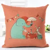 Mignon dessin animé animal housse de coussin cerf girafe chaise canapé chaise jeter taie d'oreiller enfants almofada décoratif enfants cojines