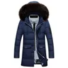 Vente en gros - Nouveau style 2016Thick Warm Winter Duvet de canard Veste pour Hommes Col de Fourrure Imperméable Parkas Manteau à Capuche de haute qualité style occidental