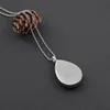 IJD9392 Collier pendentif crémation en acier inoxydable en forme de cœur d'océan souvenir collier d'urne souvenir