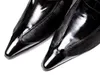Estilo do Japão personalizado botas do homem aumentou apontou toe altura aumentar botas do homem botas de couro do homem, EU38-44