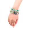 24pc Summer Natural Stone Bracelets Crystal Bracelet Bangles Quartz Gravel Crystal Beads Jewelry Bracelet Men And Women