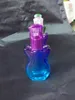Accessoires de bongs en verre de lampe à alcool dégradé de violon ﾠ, Pipes à fumer en verre colorées mini multi-couleurs