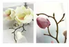 50pcs MOQ 3 Color option Realistic Spring Artificial Retro Magnolia Silk Flower Arrangement Wholesale Home Table Room wedding for decoration