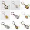 MIC 12pcs Virgin Mary 2 inch Motorcycle Biker or Key Ring Keychain Travel Protection DIY Accessories 12 colors