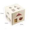 Kid Wooden Block Toys Classic Multi -Shape Cube Color Learn Learn Gift Juguetes Brinquedos Multifunction Box269Z