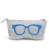 Nya glasögon Wool Felt Kvinnor Män Solglasögon Väska Fashion Zipper Eyeglasses Case Multi-Purpose Felt Väska Färgglada grossist 100st