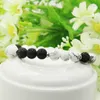 New Designs Couples Jewelry Whole 10pcs lot 8mm White Howlite Marble Stone with Turquoise Distance Lovers Bracelets230C