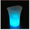 Bar 5 litres Volume en plastique LED seau à glace couleur changeante boîtes de nuit lumière LED seau à glace Champagne vin bière seau à glace Ship3433