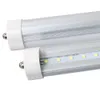 Tubos de LED de 8 pés de 8 pés leves de pino único fa8 bulbos LED de 8 pés 45W 72W 120W V em forma de fluorescetn tubos de luz de fluorescetn AC 85-265V estoque nos EUA