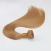 Renk 27 Çilek Sarışın Saç Örgüleri Brezilyalı Düz ​​İnsan Saç Uzantıları Remy Saç Demetleri 100 G / adet