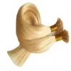 #613 Bleach Blonde brazilian virgin human hair extensions keratin hair extension 100g/strands u tip hair extensions human