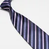 Mens imiterade silke slips imiterade 100% silke stripe slips vana jacquard slipsar 50pc / lot