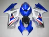 Injektionsform ABS plastfeedningar för SUZUKI GSXR1000 2005 2006 Blue White Black Fairing Kit GSXR1000 05 06 OT48