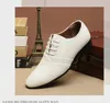 العلامة التجارية الجديدة وسيم الرجال الجلود الشقق أكسفورد أحذية الرجال أحذية الزفاف الأبيض أشار تو اللباس الأعمال الذكور الأحذية