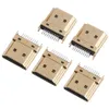 Freeshipping 50 Pz / pacco Tono oro Mini H-D-MI Connettori jack maschio 1,6 mm Passo 19 Pin PCB all'ingrosso