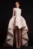 2018 NEW Krikor Jabotian Evening Dress Crew Neckline Hilo Ruffles Prom Dresses Organza Appliques Flower Dress Style Shape Ball Gown