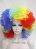 gratis frakt vacker charmig het mode 11 färger afro wig fluffy cosplay anime carnival party peruker hivision # 6018