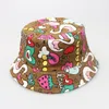 30 Colors Outdoor hat Children grid Bucket Hat Casual Flower Sun Printed Basin Canvas Topee kids fisherman caps Baby Beanie Caps M429