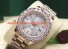 Top Quality Luxury 18k Rose Gold Mens 41MM Automatic Movement 18038 Bigger Diamond Bezel Watch Men's Watch