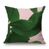 tropical plantas cushion cover green foliage throw pillow case for sofa couch cactus almofada palm leaves cojines home decor6896854