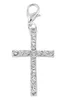 20st / lot silver guldpläterade rhinestones Cross Floating Pendant Charms Fit för magnetiska flytande locket smycken