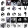 Free Shipping Mens Stainless Steel Popular New Style Selling Fashion Cool Gothic Punk Biker Finger Rings Jewelry Free Gift