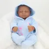 28cm 흑인 피부 아기 소년 현실적인 다시 태어난 아기 인형 소프트 실리콘 비닐 신생아 소녀 어린이 생일 선물 장난감 344S