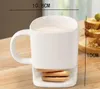 Buen precio, 48 Uds., taza de café de cerámica de 250ml, soporte de bolsillo para galletas, jugo de leche, limón, taza para beber para amigo, regalo de cumpleaños