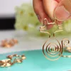 12pcs/set Rose Gold Cat Paper Clips Cute Kawaii Bookmark Memo Clip For Office School Supplies Stationery