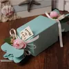Scatole di cioccolatini per scatole di caramelle di fiori da 50 pezzi con nastro per regalo di favore per baby shower per feste di matrimonio