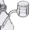 Accesorios para fumar de vaso de precipitados mini cuarzo de 5 pulgadas con tubería de agua de vidrio de vidrio termal de Banger Perc Banger en línea
