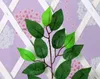 Plastväxt Green Artificial Banyan lämnar Ficus grenar Grass Home Decoration Purple Branch 12pcs8447428
