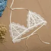 Toptan-Toopoot'un Vestidos Seksi Bayanlar Kadın Saydam Kompozisyonlar Iç Çamaşırı Sheer Croptop Dantel Frenum Kayışı Lingerie Üst Femme