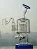 DAB 2017 Gruby Bong Recykler Niebieski Szkło Bongs Drzewo ramienia Perc Water Rury Oil Platform z Banger 14 mm Staw