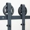 5-16 قدم الباب المزدوج عتيقة الصناعية متحدثة الأوروبية السوداء الفولاذ المنزلق للباب ، مجموعة أجهزة مجموعة الأدوات