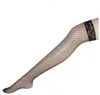 Wholesale- New Women New Thigh-High Stocking Sexy Women Transparent Mesh Lace Silk Stocking Solid White/Red/Purple/Black/Pink Stay Up Club