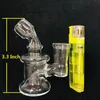 Mini olio di vetro da 3,3 pollici Nano Rigs Bong 14mm Femmina Pyrex Bong d'acqua Riciclatore Tubi d'acqua in vetro Marziano Vetro smussato Gorgogliatore