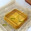 New Arrivals--50pcs25sets 6 8 6 8 4cm Black&Gold Bottom Mini Size Plastic Cake Box Cupcake Container Wedding Favor Boxes Supplies2400